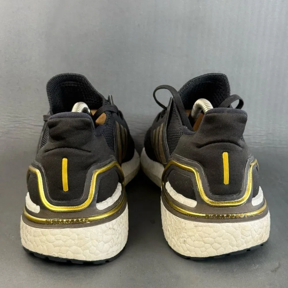 adidas Ultra Boost 20 Black Gold White athletic sneaker shoes men's size 10